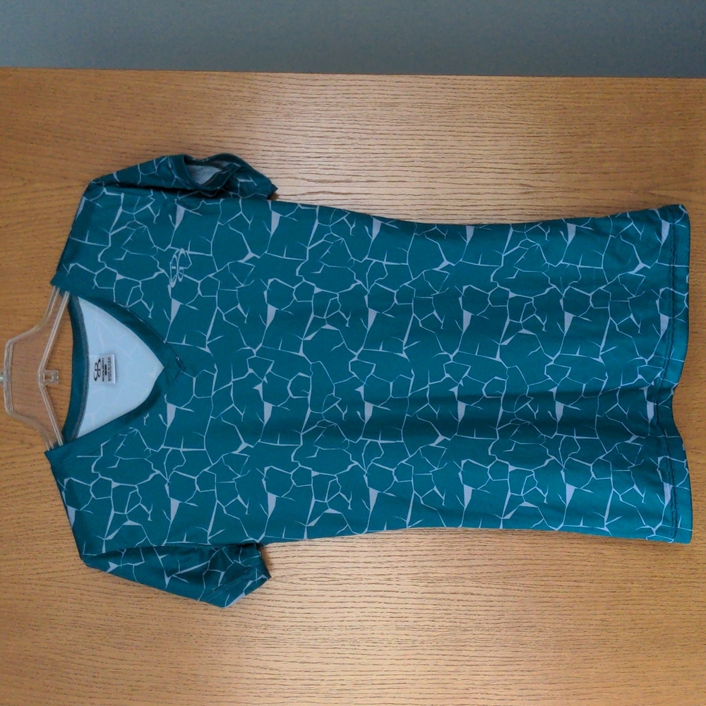 Boombah Green and Grey Crackle Shirt, Large